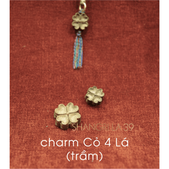 charm Cỏ 4 Lá trầm