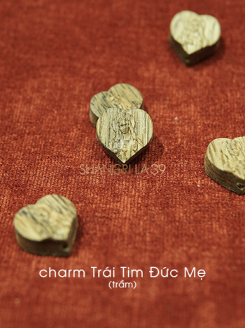 charm Trái Tim Đức Mẹ trầm