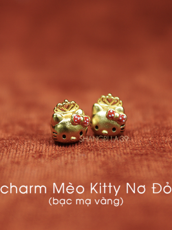 charm Mèo Kitty Nơ Đỏ
