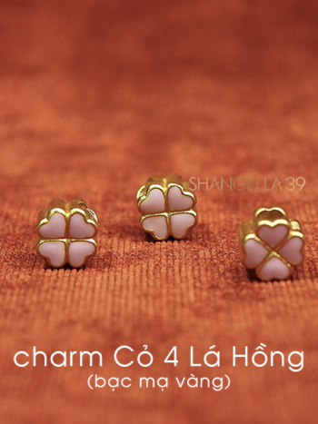 charm Cỏ 4 Lá Hồng